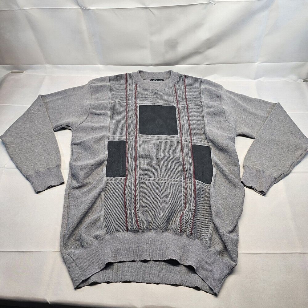 Gochu Mens Sweater‎ 3XL Abstract Knit Design